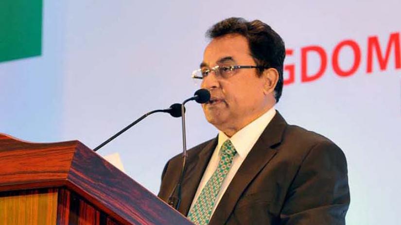 Finance Minister AHM Mustafa Kamal speaks at a dialogue titled ‘Saudi Arabia-Bangladesh Trade and Investment Cooperation’ at Hotel Intercontinental in Dhaka on Mar 8, 2019. PID/File Photo