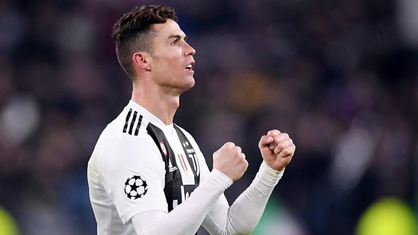 Juventus` Cristiano Ronaldo celebrates after the match against Atletico Madrid at Allianz Stadium, Turin, Italy on Mar 12, 2019. REUTERS