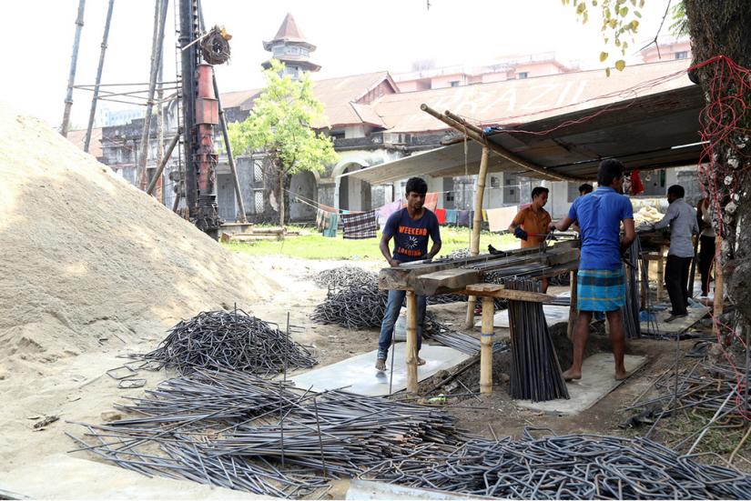 Construction continues in full swing at the Abu Sina Hostel premises