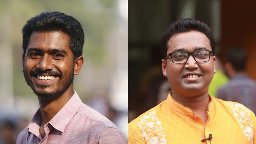 Combination of file photos shows newly elected vice president-elect of Dhaka University Central Students’ Union Nurul Haque Nur and general secretary-elect Golam Rabbani.