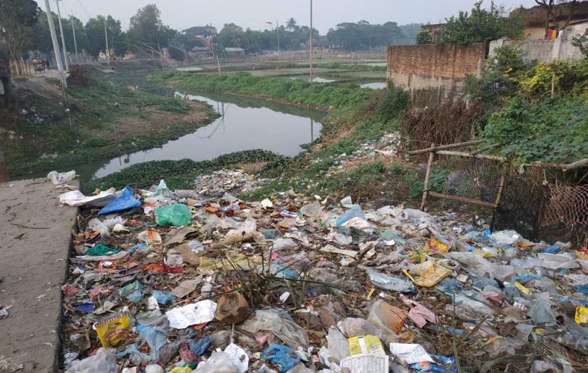 Chilai River of the Gazipur district has become heavily polluted because of contamination from illegal structures, settlements and factories built on its banks