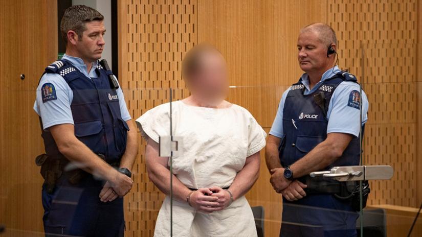 Brenton Tarrant, charged for murder in relation to the mosque attacks, is seen in the dock during his appearance in the Christchurch District Court, New Zealand March 16, 2019. Mark Mitchell/New Zealand Herald/Pool via REUTERS.
