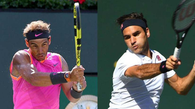 Combination of Reuters file photos shows Rafa Nadal and Roger Federer (R).