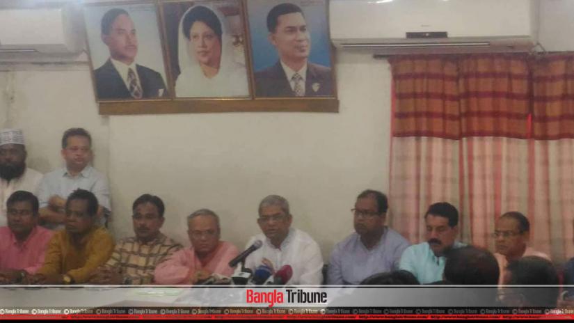 BNP Secretary General Mirza Fakhrul Islam Alamgir speaking at a media call at the party headquarters on Sunday (Mar 17).