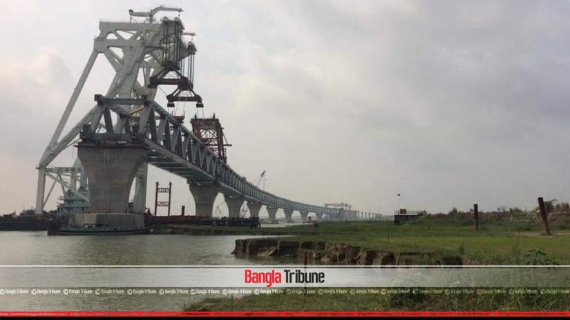 The eighth span of the Padma Bridge has been installed on Friday (Mar 22), making 1200 metres of the bridge visible.