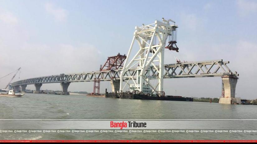 The eighth span of the Padma Bridge has been installed on Friday (Mar 22), making 1200 metres of the bridge visible.
