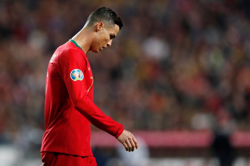 Euro 2020 Qualifier - Group B - Portugal v Ukraine - Estadio da Luz, Lisbon, Portugal - March 22, 2019 Portugal`s Cristiano Ronaldo reacts REUTERS