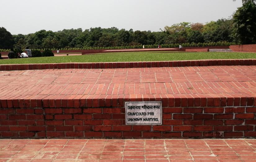 One of the graveyards for unknown martyrs at National Martyrs’ Memorial in Savar. COURTESY