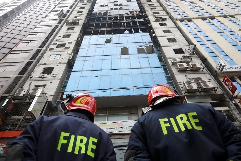A building is seen where a fire broke out in Dhaka, Bangladesh, March 28, 2019. REUTERS/File Photo