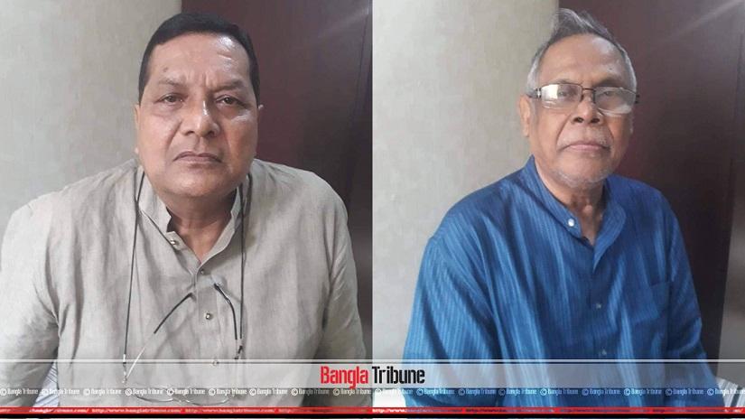 Central BNP committee member and Kurigram BNP President Tasvir Ul Islam (L) - SMH Faruk,  the owner of the land on which FR Tower stands.