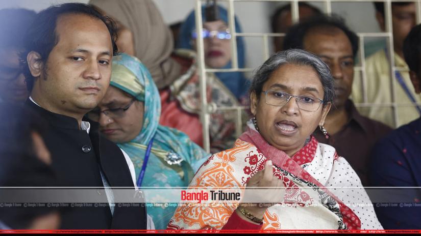 Education minister Dr. Dipu Moni visited Siddheshwari Girls’ College, Dhaka.