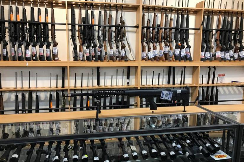 Firearms and accessories are displayed at Gun City gunshop in Christchurch, New Zealand, March 19, 2019. REUTERS/File Photo