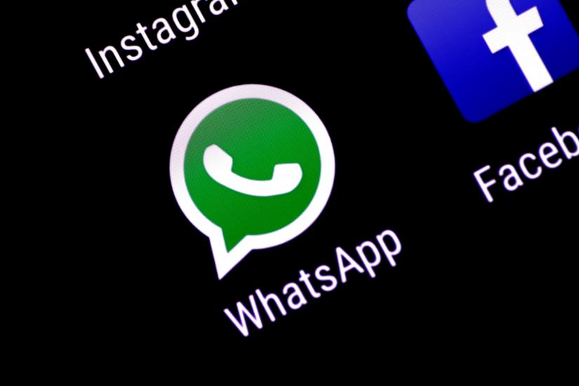 The WhatsApp messaging application is seen on a phone screen August 3, 2017. REUTERS/File Photo