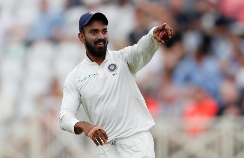 Cricket - England v India - Third Test - Trent Bridge, Nottingham, Britain - August 21, 2018 India`s Lokesh Rahul celebrates after catching out England`s Joe Root Action Images via Reuters