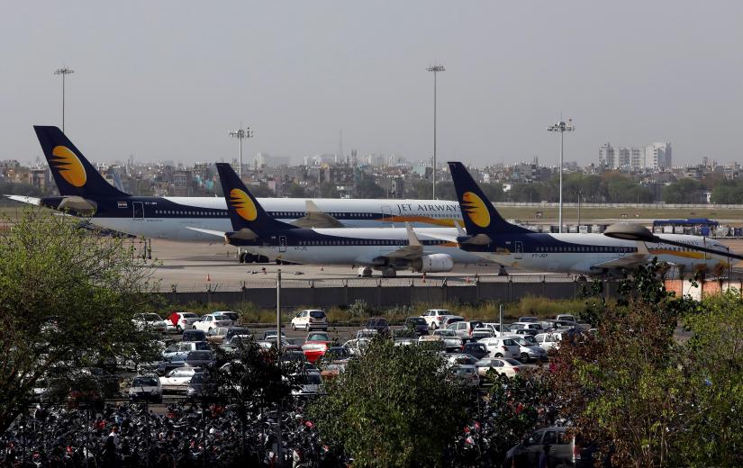 Jet Airways aircrafts are seen parked at the Indira Gandhi International Airport in New Delhi, April 13, 2019. REUTERS/File Photo