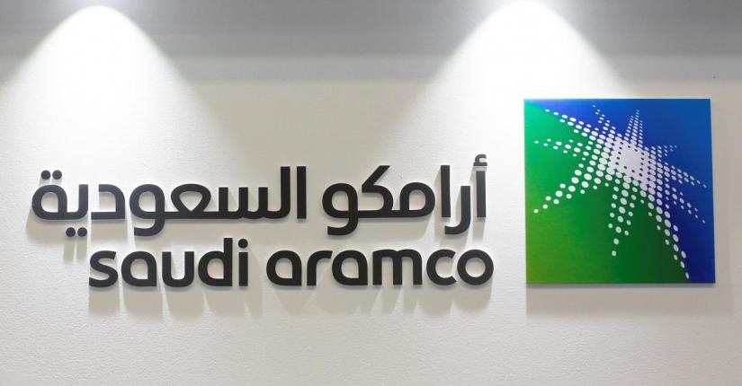 Logo of Saudi Aramco is seen at the 20th Middle East Oil & Gas Show and Conference (MOES 2017) in Manama, Bahrain, Mar 7, 2017. REUTERS/File Photo