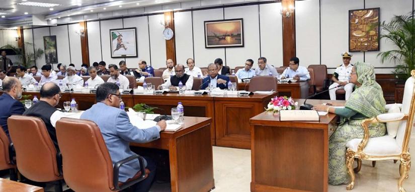 Sheikh Hasina chaired a NDMC meeting at the PMO