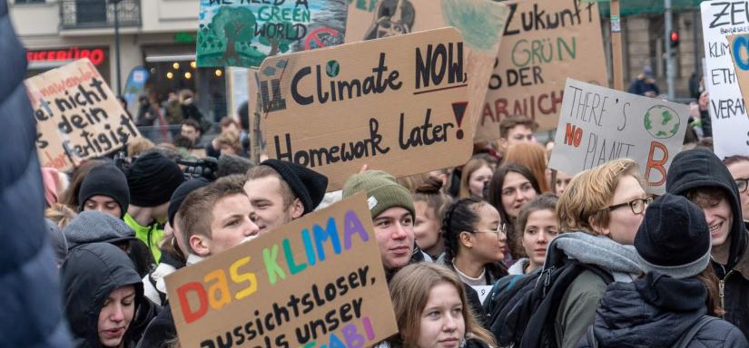 Berlin youth takes to the streets to urge new priorities. PHOTO/Unsplash