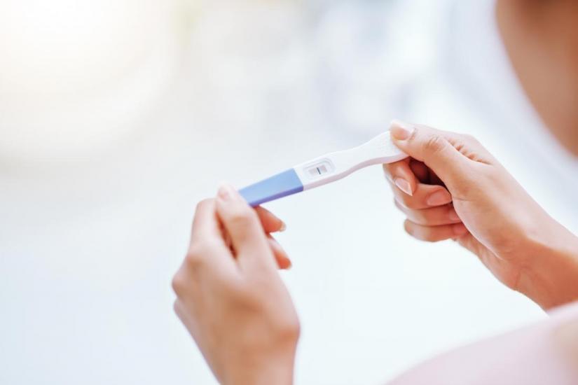 A pregnancy test at third week