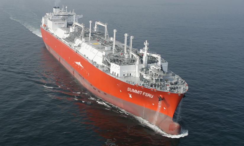 Summit LNG, a vessel with floating storage and re-gasification unit (FSRU), will supply 500 million cubic feet of re-gasified LNG to the national grid every day. Handout photo