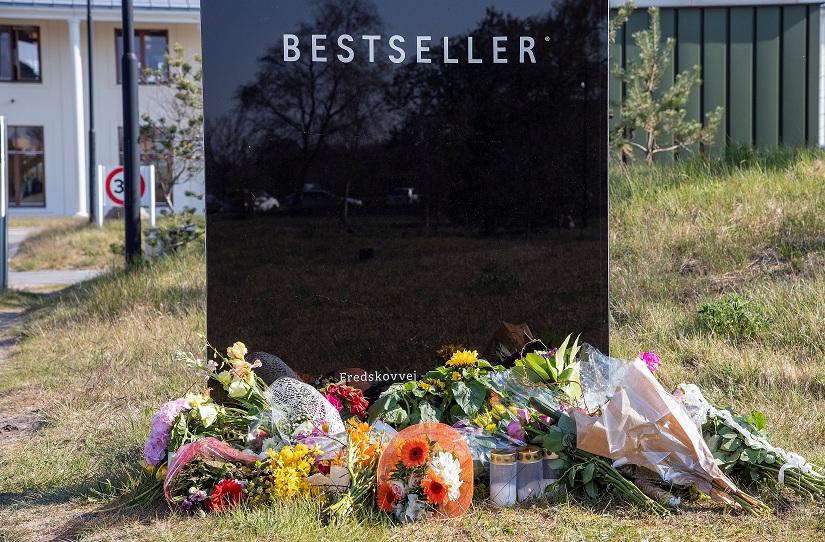 Flowers are placed in front of Bestseller`s head office, a company owned by CEO Anders Holch Povlsen, in Brande, Denmark, April 23, 2019. Three of the four children of Anders Holch Povlsen, Denmark`s richest man, were among the victims of the Easter Sunday attacks on churches and hotels in Sri Lanka. Ritzau Scanpix/John Randeris via REUTERS