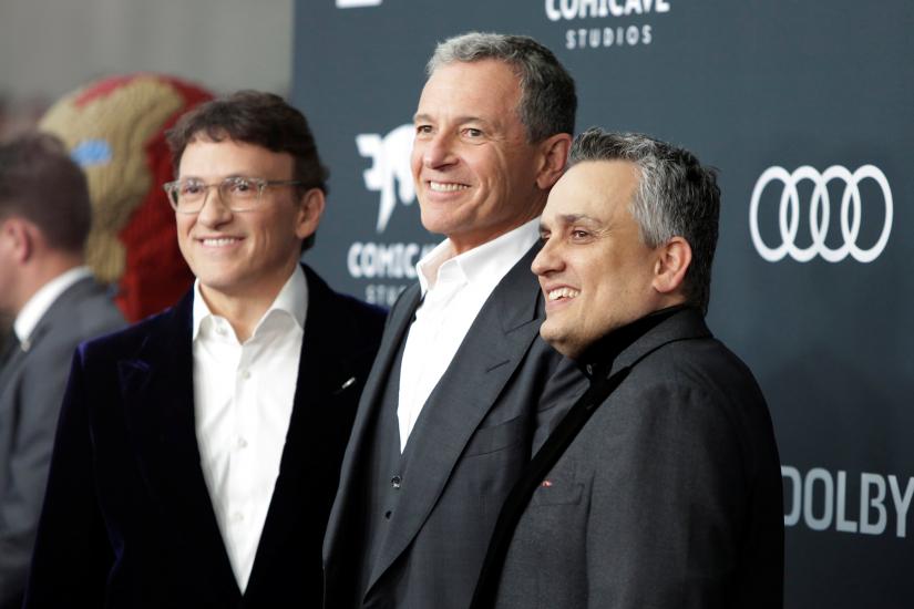 Director Anthony Russo, Disney CEO Robert Iger and director Joe Russo (L-R) at the world premiere of movie Avengers Endgame in Los Angeles, California, U.S., April 22, 2019. REUTERS