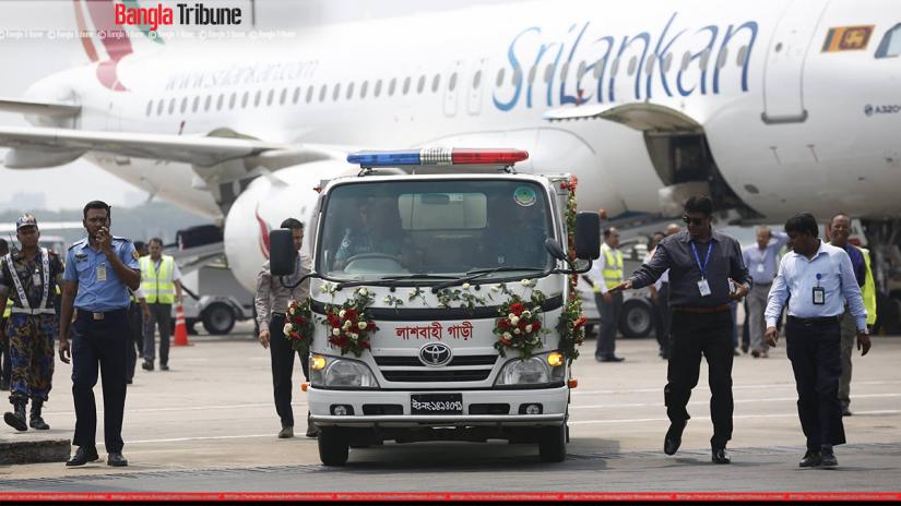 The flight carrying Zayan landed around 12.40pm at Hazrat Shahjalal International Airport in Dhaka on Wednesday (Apr 24). BANGLA TRIBUNE/Nashirul Islam