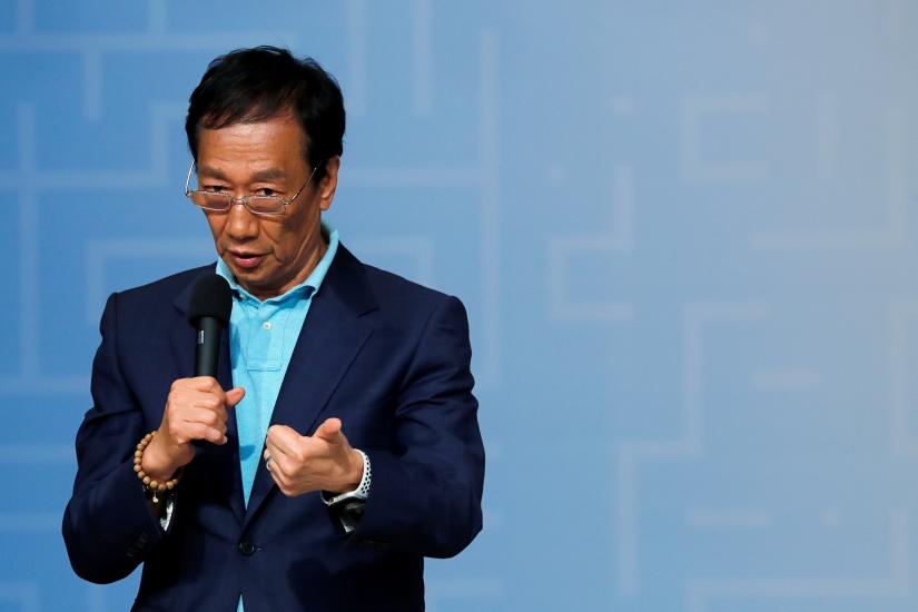 Terry Gou, founder and chairman of Foxconn speaks during a forum in Taipei, Taiwan April 30, 2019. REUTERS