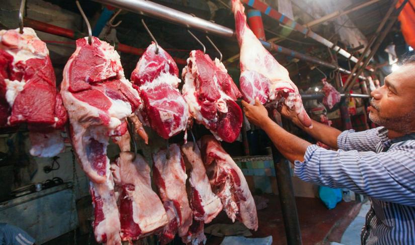 Meat shop at a kitchen market in Dhaka. File Photo/Mehedi Hasan