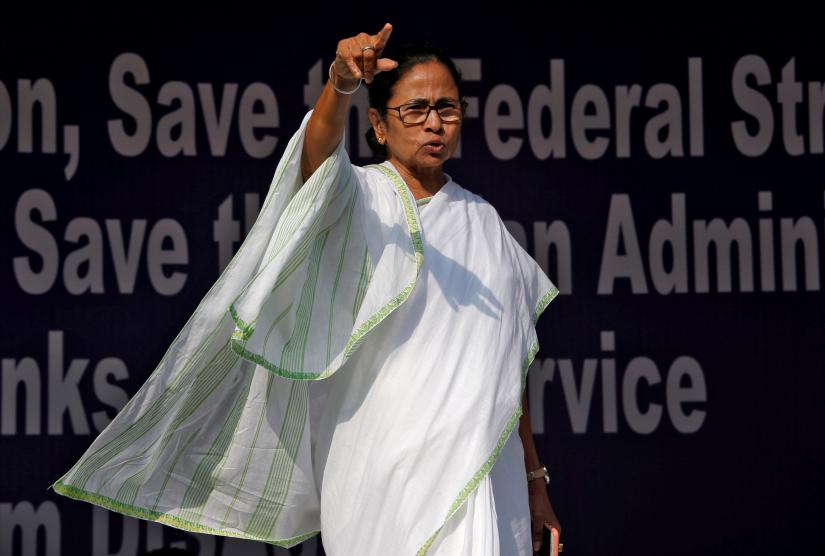 Mamata Banerjee, Chief Minister of the state of West Bengal, gestures during a sit-in in Kolkata, India, February 5, 2019. REUTERS/File Photo