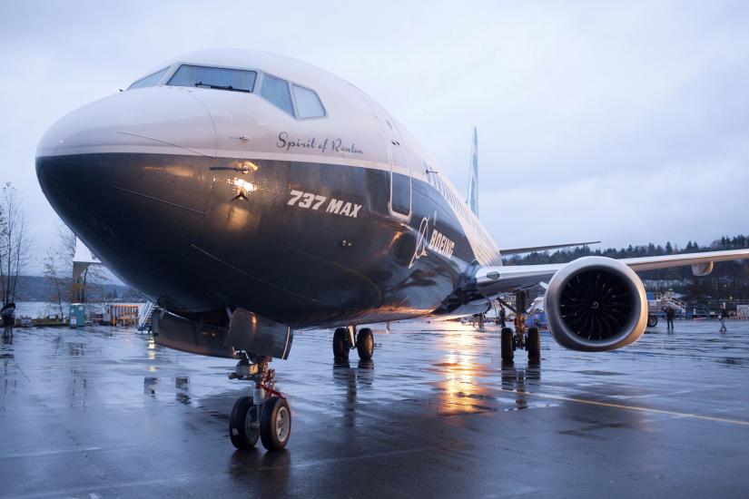 A Boeing 737 MAX 8 sits outside the hangar during a media tour of the Boeing 737 MAX at the Boeing plant in Renton, Washington December 8, 2015. REUTERS