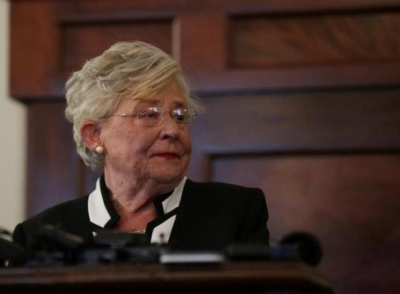 Alabama Lt Governor Kay Ivey speaks to the media after being sworn in as Alabama`s new governor, after Alabama Governor Robert Bentley announced his resignation amid impeachment proceedings on accusations stemming from his relationship with a former aide, in Montgomery, Alabama, US, April 10, 2017. REUTERS/File Photo