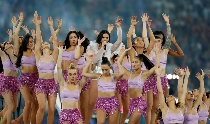 FILE PHOTO: Champions League Final - Real Madrid v Liverpool - NSC Olympic Stadium, Kiev, Ukraine - May 26, 2018 Singer Dua Lipa performs before the match REUTERS