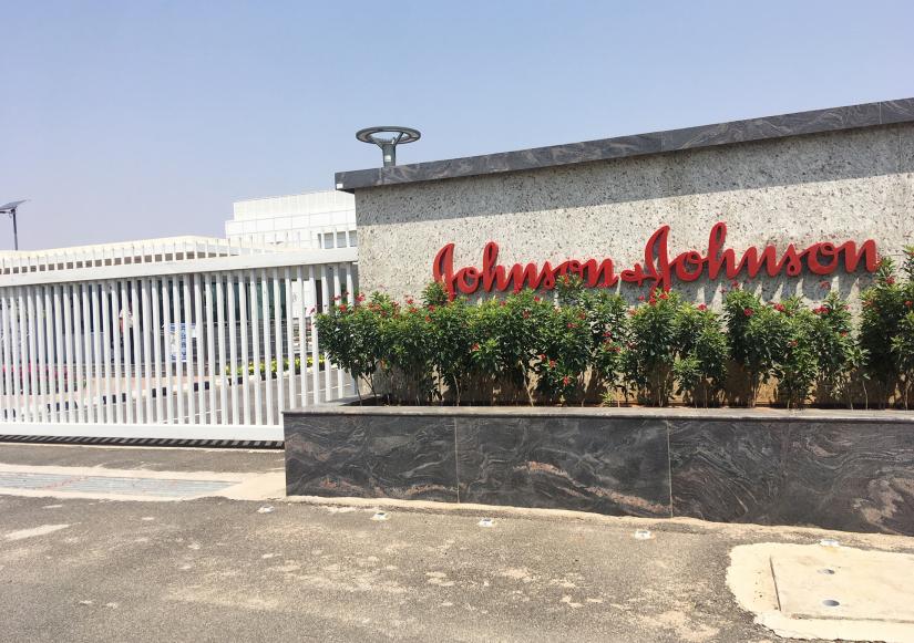 Johnson & Johnson manufacturing plant is pictured in Penjerla on the outskirts of Hyderabad, India April 16, 2019. REUTERS