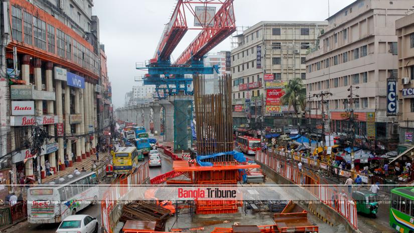 The Tk 220 billion Dhaka Metrorail mass transit system will carry 60,000 people per hour. NASHIRUL ISLAM/File Photo 