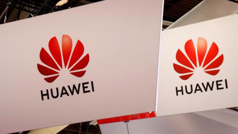 The logo of Huawei is seen at the high profile startups and high tech leaders gathering, Viva Tech,in Paris, France May 16, 2019. REUTERS/File Photo