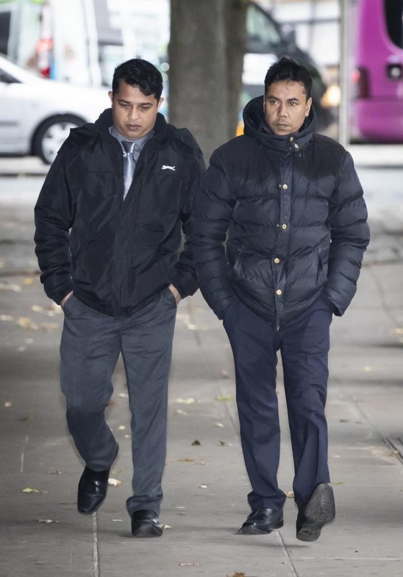 Harun Rashid (left) and Mohammed Kuddus (right) at Manchester Crown Court for the trial PHOTO/PA