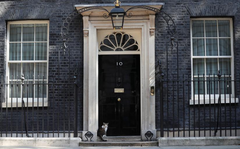 The door of 10 Downing Street, May 24, 2019. REUTERS