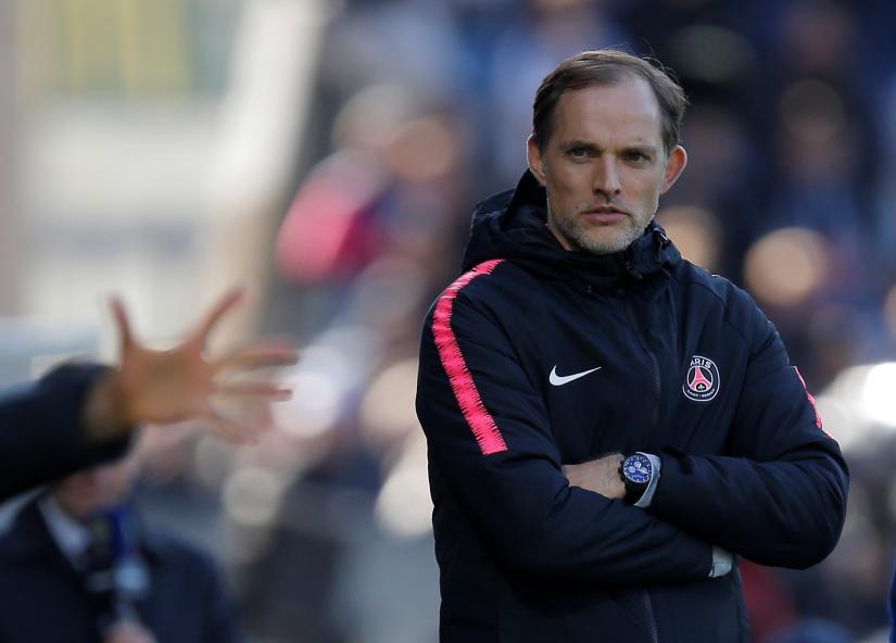 Paris St Germain coach Thomas Tuchel during the match against Angers at Stade Raymond Kopa, Angers, France on May 11, 2019. REUTERS