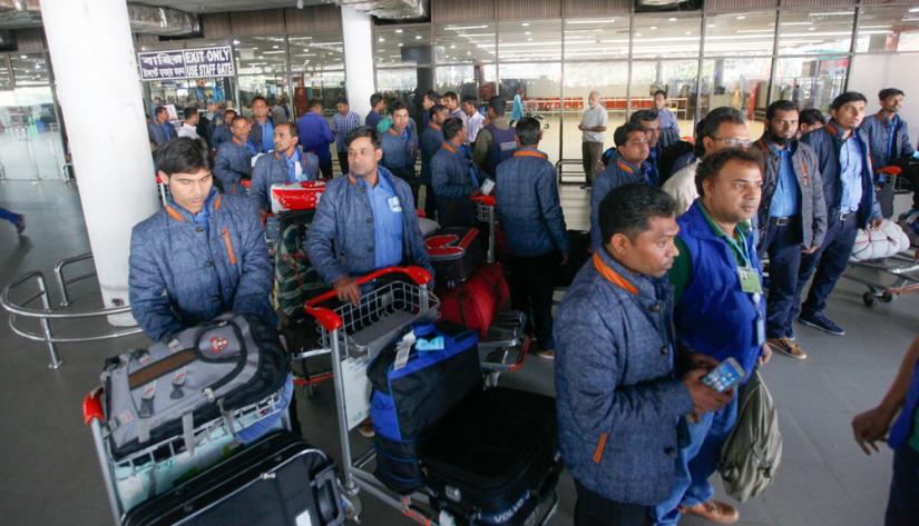 File photo of Migrant workers at Hazrat Shahjalal International Airport