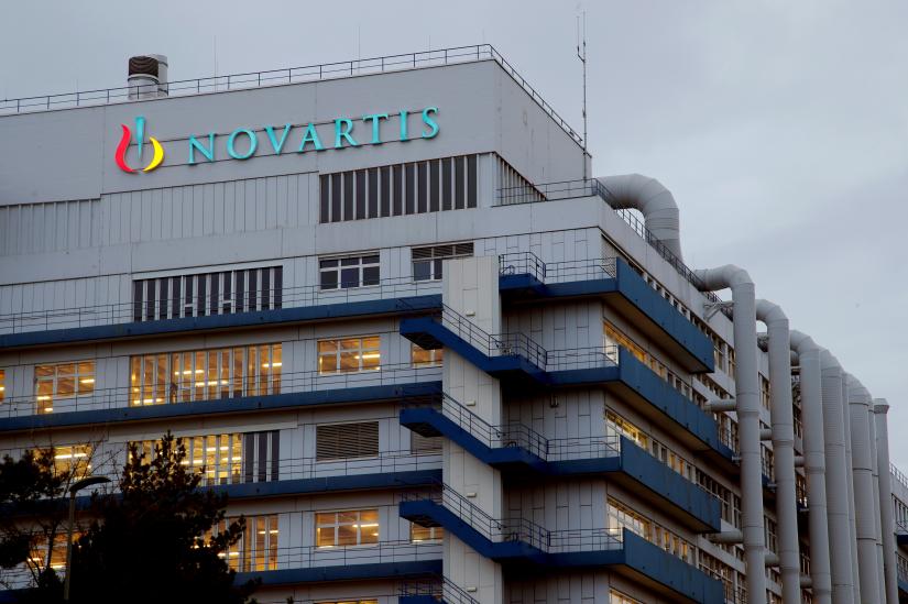 FILE PHOTO: Logo of Swiss drugmaker Novartis is seen at its branch in Schweizerhalle near Basel, Switzerland, March 29, 2018. REUTERS
