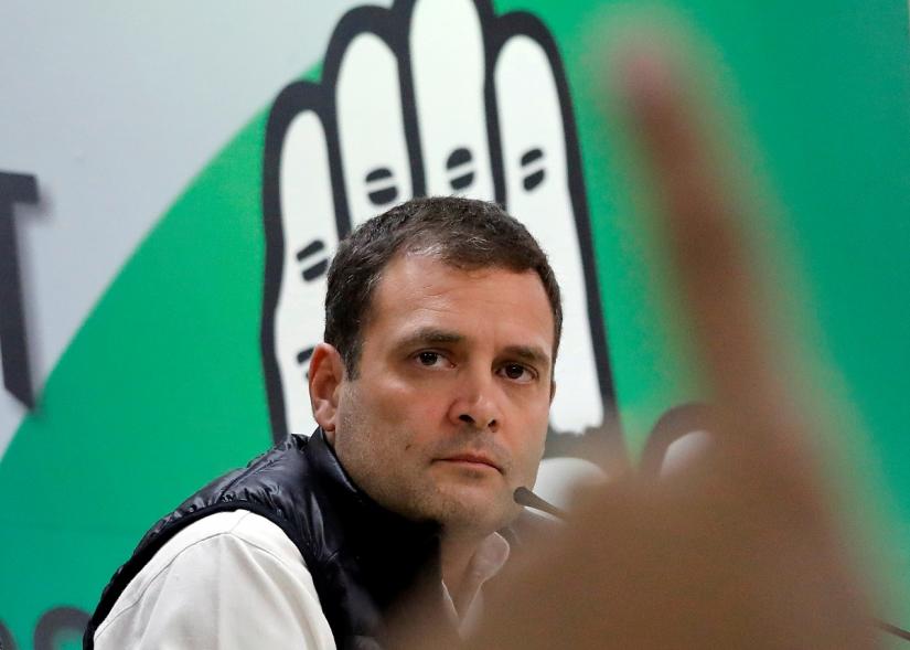 FILE PHOTO: Rahul Gandhi, President of India`s main opposition Congress party, pauses as he takes a question during a news conference at his party`s headquarters in New Delhi, India, February 13, 2019. REUTERS