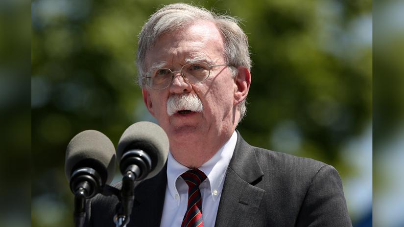 US National Security Advisor John Bolton speaks during a graduation ceremony at the US Coast Guard Academy in New London, Connecticut, US, May 22, 2019. REUTERS/File Photo