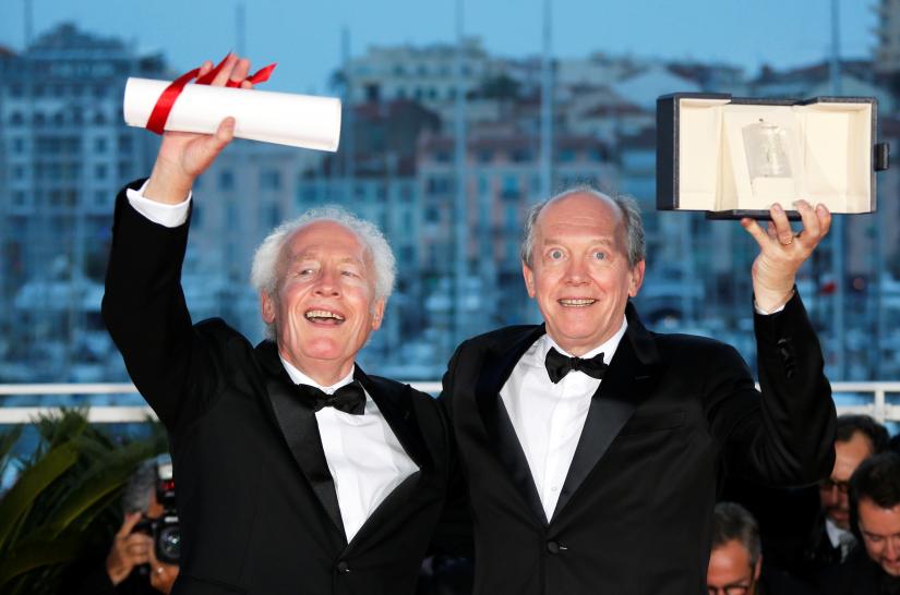 72nd Cannes Film Festival - Photocall after Closing ceremony - Cannes, France, May 25, 2019. Directors Jean-Pierre Dardenne and Luc Dardenne, Best Director award winners for their film `Le jeune Ahmed` (Young Ahmed) pose. REUTERS