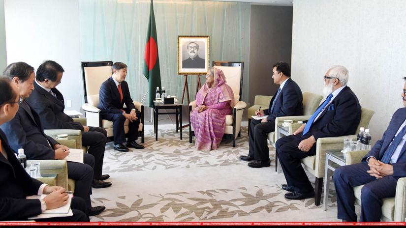 Prime Minister Sheikh Hasina with JICA President Shinichi Kitaoka at Tokyo on May 30, 2019/ Photo: Focus Bangla.