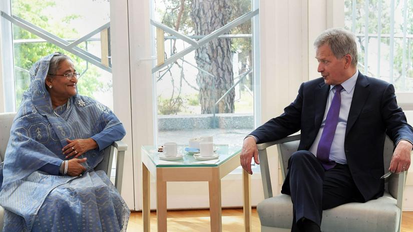 Prime Minister Sheikh Hasina and Finland President Sauli Niinisto held a meeting on Tuesday (Jun 4) in Helsinki, Finland.