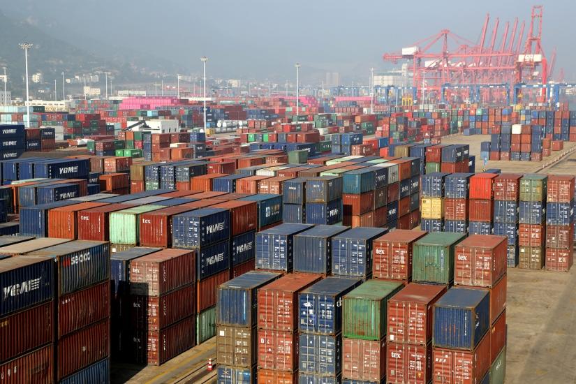 Containers are seen at a port in Lianyungang, Jiangsu province, China June 10, 2019. REUTERS