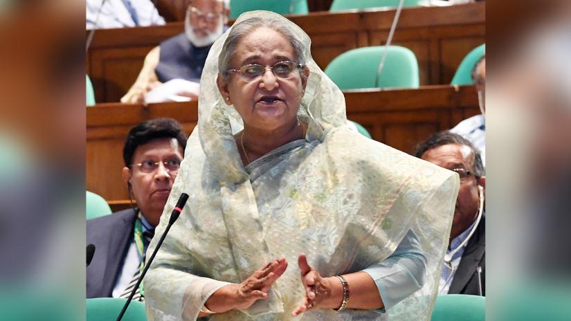 Prime Minister Sheikh Hasina at the parliament.