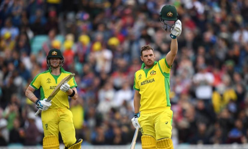 Cricket - ICC Cricket World Cup - Sri Lanka v Australia - Kia Oval, London, Britain - June 15, 2019 Australia`s Aaron Finch acknowledges fans after losing his wicket Action Images via Reuters