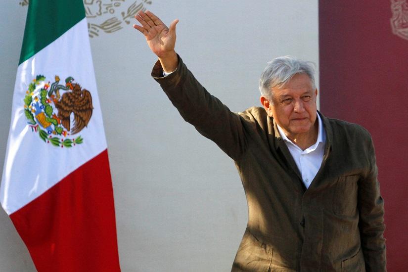 Mexico`s President Andres Manuel Lopez Obrador takes part in a `unity` rally to defend the dignity of Mexico and talk about the trade negotiations with the US, in Tijuana, Mexico June 8, 2019. REUTERS/File Photo